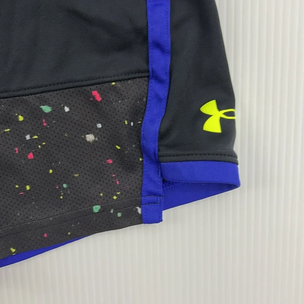 487.‎ Under Armour Kids Black and Purple Athletic Shorts (YSM)